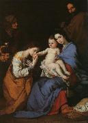 Jusepe de Ribera The Holy Family with Saints Anne Catherine of Alexandria oil painting on canvas